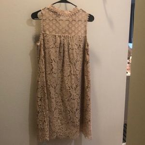 Beige lace dress